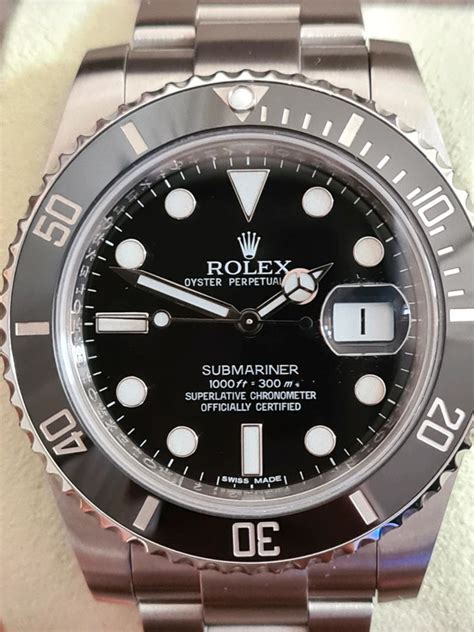 rolex submariner date schwarz mit keramik-lünette|rolex submariner date uhr.